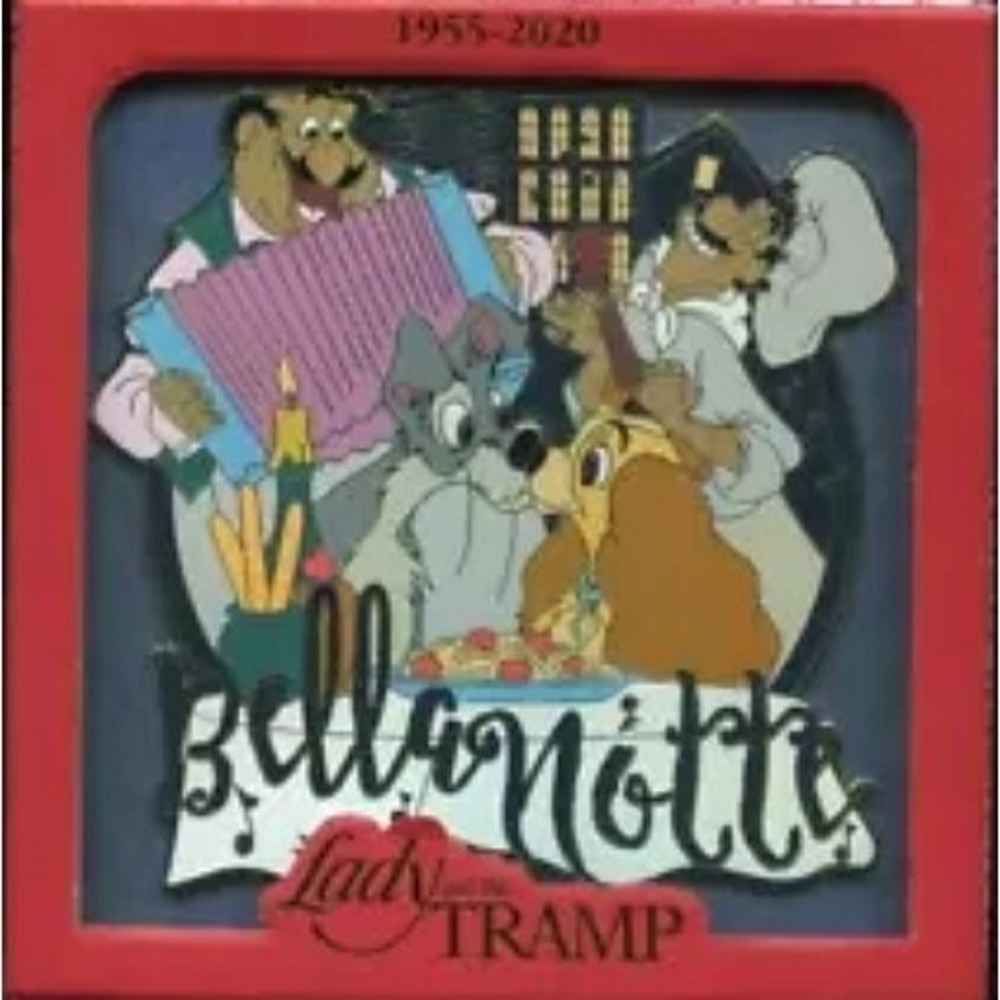 Disney Pin Lady and the Tramp Bella Notte DS Jumbo Spaghetti LE C-10 139744 - Picture 1 of 3